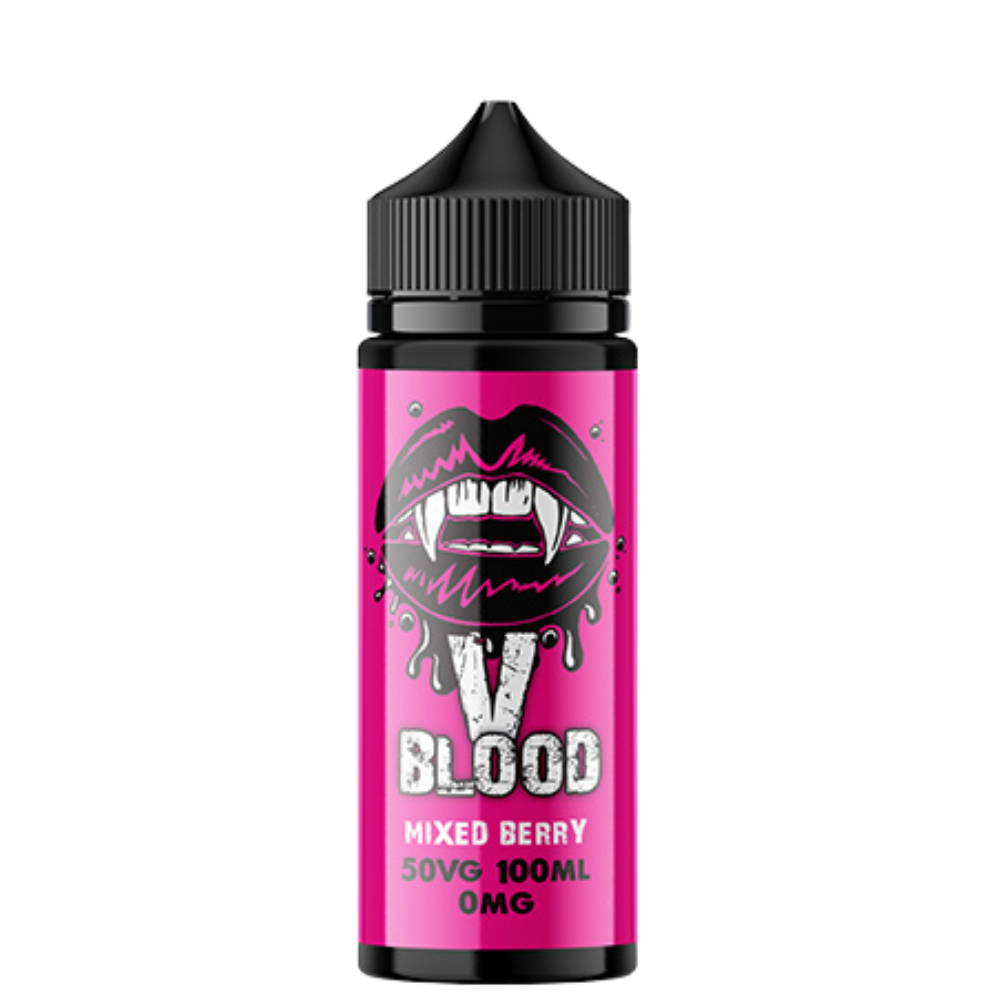 V Blood E-Liquid Mixed Berry 100ml 50vg 0mg short-fill