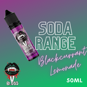 V Blood Soda E-Liquid Blackcurrant Lemonade 50ml 50vg 0mg short-fill