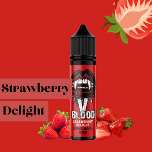 V Blood E-Liquid Strawberry Delight 50ml 50vg 0mg short-fill