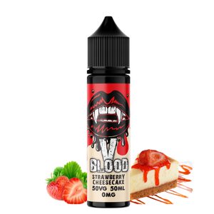 V Blood E-Liquid Strawberry Cheesecake 50ml 50vg 0mg short-fill