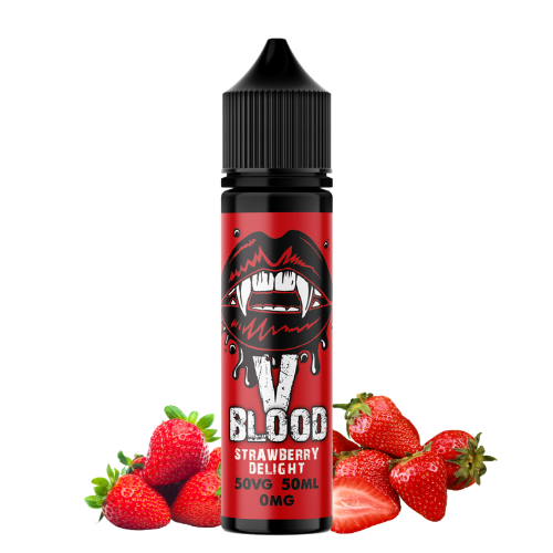 V Blood E-Liquid Strawberry Delight 50ml 50vg 0mg short-fill