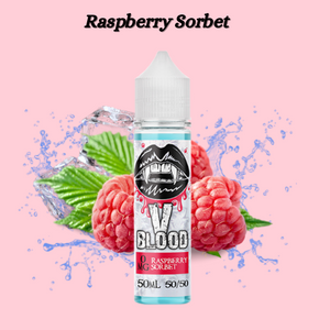 V Blood Ice E-Liquid Raspberry Sorbet 50ml 50vg 0mg short-fill