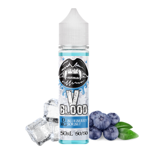 V Blood Ice E-Liquid Blueberry Sorbet 50ml 50vg 0mg short-fill