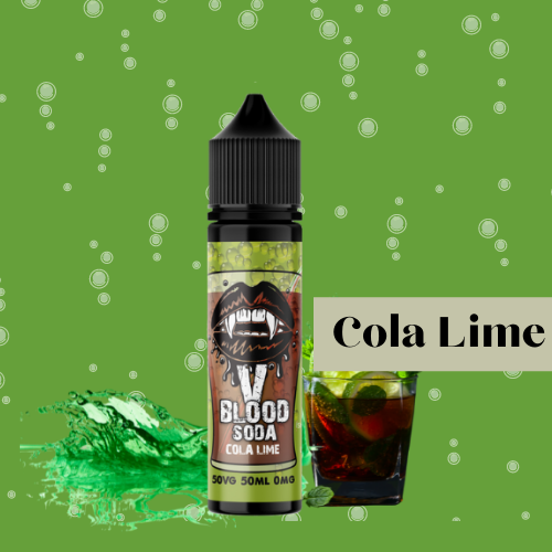 V Blood Soda E-Liquid Cola Lime 50ml 50vg 0mg short-fill