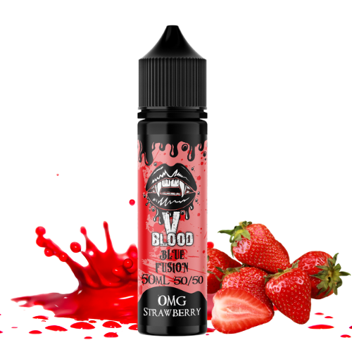 V Blood Blue Fusion E-Liquid Strawberry 50ml 50vg 0mg short-fill