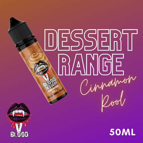 V Blood Dessert E-Liquid Cinnamon Roll 50ml 50vg 0mg Short-fill