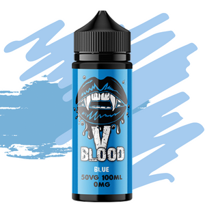 V Blood E-Liquid Blue 100ml 50vg 0mg short-fill