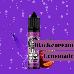 V Blood Soda E-Liquid Blackcurrant Lemonade 50ml 50vg 0mg short-fill