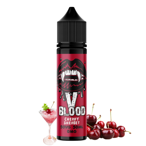 V Blood E-Liquid Cherry Sherbet 50ml 50vg 0mg short-fill
