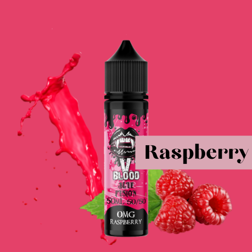 V Blood Blue Fusion E-Liquid Raspberry 50ml 50vg 0mg short-fill