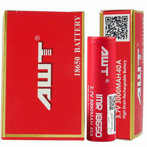 AWT BATTERY 18650 3000mAh( pack of two)
